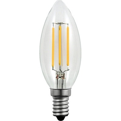 Polux GOLDLUX LED žiarovka E14 B35 4W 40W 400lm 3000K Warm 360° Filament
