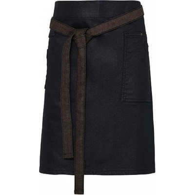 Premier Workwear Pevná denimová pracovní zástěra s voskovaným vzhledem 350 g/m modrá-hnědá indigo PW135