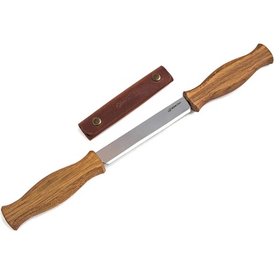 Rezbársky nôž BeaverCraft DK1S, 3mm - obojručný, dubová rukoväť, kožené púzdro