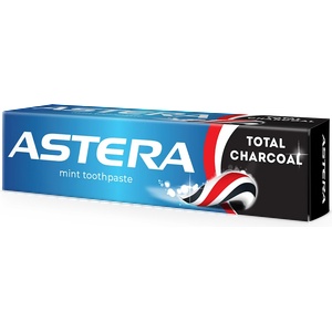 ASTERA Active+ Total Charcoal Паста за зъби с активен въглен, 100мл