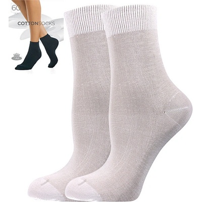Lady B Cotton 60 DEN Silonové ponožky bianco