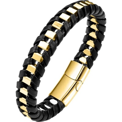 Gaira Kožený náramek 350136 zlatá