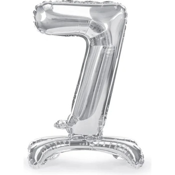 Image 1 of PartyDeco Свободностоящ балон от фолио 7 сребрист 70 см