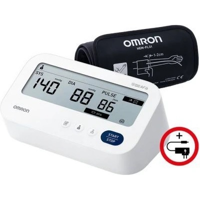 Omron Апарат за измерване на кръвно налягане Omron M3 Comfort AFib + адаптер (HEM-7196-FLE+AC)