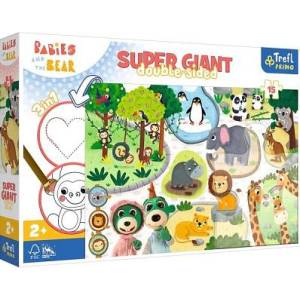 Trefl Puzzle 15 GIANT- Деца на фермата / Деца и мечка (42000)