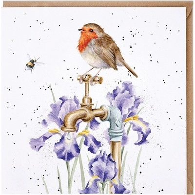 Přání "The Gardener's Guest", 15x15cm - Červenka
