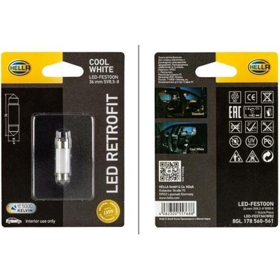 Žárovka, osvětlení motorového prostoru HELLA 8GL 178 560-561