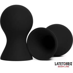 LateToBed BDSM Line Silicone Nipple Suckers Black