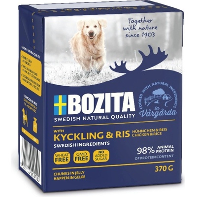 Bozita Dog kousky v želé s kuraciecím a rýží 370 g