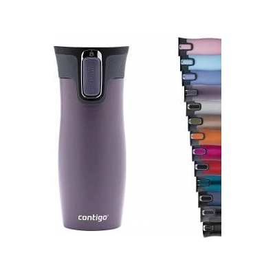 Contigo unisex adult West Loop Autoseal thermal mug, stainless steel insulated mug, coffee mug to go, BPA free, leak-proof travel mug with easy-clean lid, keeps warm for up to 5 hours, 470 ml, dark plum - 2104579