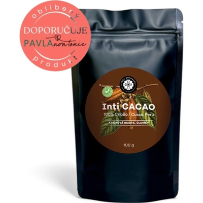 Inca Botanica Inti Cacao ceremoniální kakaová hmota Criollo z Peru 100 g