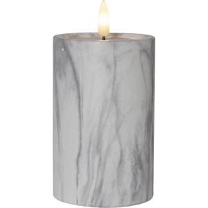 Star Trading LED свещ от сив и бял бетон, височина 15 см Flamme Marble - Star Trading (064-18)