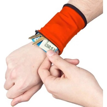 Zaparkorun peňaženka na zápästie so zipsom WristWallet oranžová