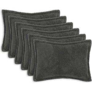 vidaXL Калъфка за възглавница 6 pcs HOUTEN Тъмносиво 40 x 60 cm Букле (917647)