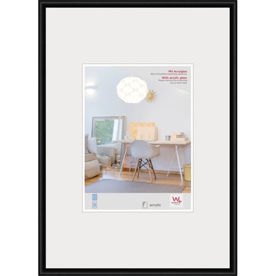 walther design picture frame black 40 x 50 cm with artificial glass, New Lifestyle plastic frame KVX050B