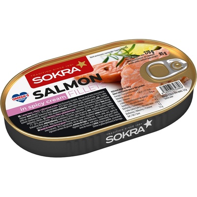 Sokra Filety z lososa v pikantním krému 170 g