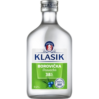 Nicolaus Borovička Inovecká 38% 0,2 l (čistá fľaša)