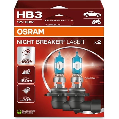 Osram Night Breaker Laser HB3 P20d 12V 60W