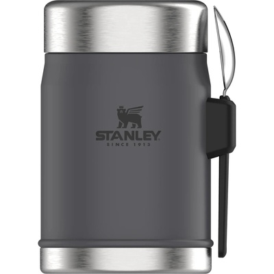 Stanley 1913 termoska jedálenská 400 ml s lyžicou vidličkou Charcoal čierna