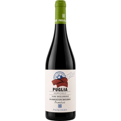 Paololeo Primitivo Agricolo Biologico 14% 0,75 l (čistá fľaša)