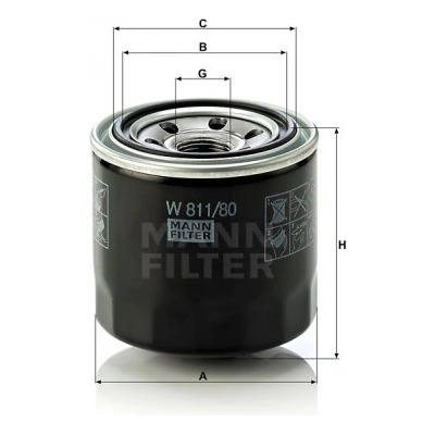 MANN FILTER Olejový filtr W 811/80