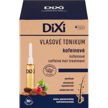 Dixi Kofeínové tonikum na vlasy posilňujúce pre jemné vlasy bez lesku, v ampulkách 7 kusov x 10 ml