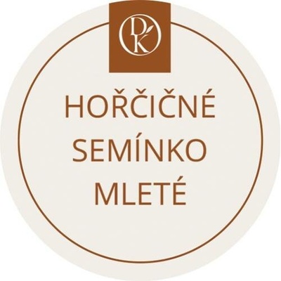 Davídkovo koření Etiketa Hořčičné semínko mleté béžová průměr 4,5 cm 1 ks
