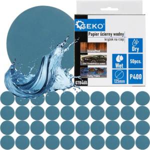 GEKO Водоустойчив шлифовъчен диск със сух цип 125мм p400 63423 (g78460)