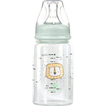 KikkaBoo Бебешко стъклено шише Kikkaboo - Savanna, 120 ml, Mint (31302020116)
