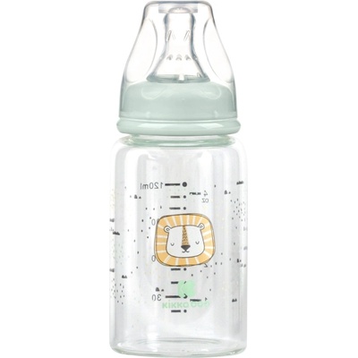 KikkaBoo Бебешко стъклено шише Kikkaboo - Savanna, 120 ml, Mint (31302020116)