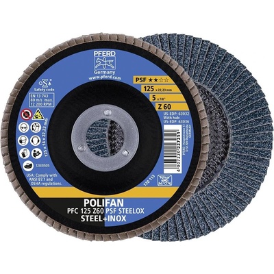 Pferd Vějířovitý brusný kotouč 125 mm 69398193 5 ks