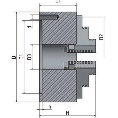 OPTIMUM 3-čelisťové sklíčidlo s centrickým upínáním o 80 mm