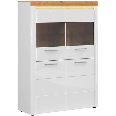 Витрина Horton Reg2d2w златен дъб грандсон и бял гланц