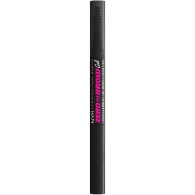 NYX Professional Makeup Zero To Brow Farebný gél na obočie 08 Black 2 ml