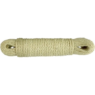 CONNEX Sisalové stáčané lano, 5 mm × 20 m, prírodná farba