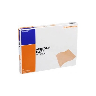 ACTICOAT FLEX 3 Krytie na rany s nanokryštalickým striebrom 10 x 10 cm12 ks