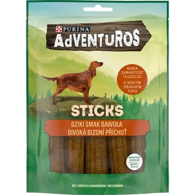 Adventuros Sticks maškrty pre psov bizón 120 g