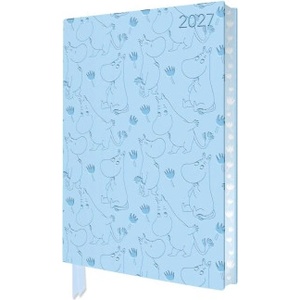Flame Tree Publishing Moomin and Flowers 2027 Artisan Art Vegan Leather Diary Planner - Page to View with Notes | ENGMT