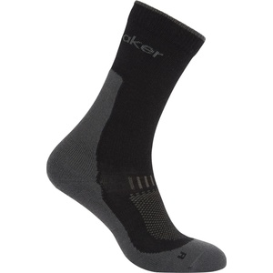 Icebreaker Мъжки туристически чорапи Icebreaker Merino Hike+ Light Crew Walking socks - Black / Obsidian - размер 39-41, 5 (EU) (201-9225-0111)