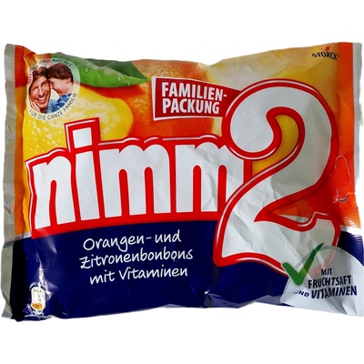 nimm2 Tvrdé bonbony Pomeranč-citron-vitaminy 429 g