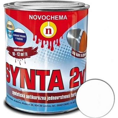 Novochema synta 2v1 Jednovrstvová antikorózna farba 1000 biela 0,75 kg