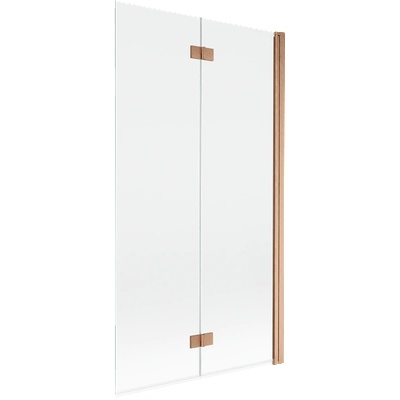 Mexen Mist душ параван, 2-крилен десен, 100 x 150 см, прозрачен, матирана мед - 8A9-100-002-65-00-P (8A9-100-002-65-00-P)