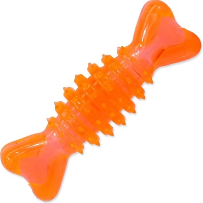 Dog Fantasy Hračka kosť valec gumová oranžová 12 cm