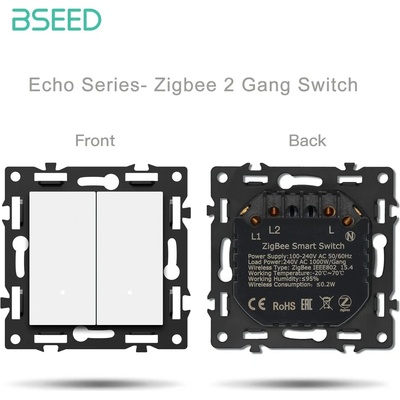 BSEED Smart Zigbee svetelný vypínač - Echo Click Biela 2