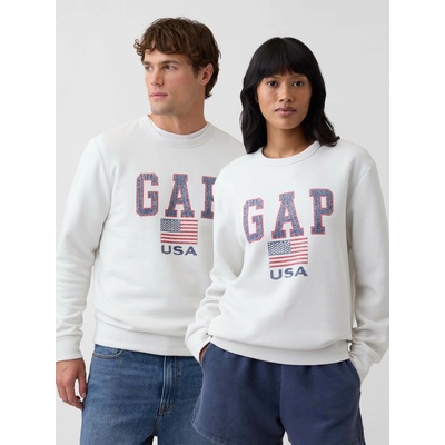 Gap mikina s logem Unisex Bílá