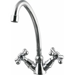 INVENA Кухненски смесител Invena Modena с двойна ръкохватка, гланциран хром (BZ-11-F0S-L)