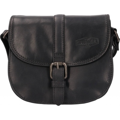 Dámská kožená crossbody kabelka Sparwell Kamile černá