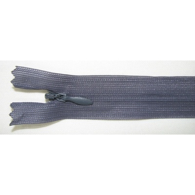 Zips krytý nedeliteľný 16cm tmavo šedý