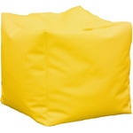 PUFRELAX Пуф, 100л. , Табуретка Куб XL, Panama Yellow Quince, Перящ се калъф, водоустойчив, Пълнеж от Полистиролни перли (PUF-G-CXL-PEX-YLQ) - topmall