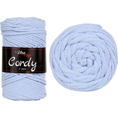 Vlna-hep Cordy 3mm - šňůra bavlna Cordy 3mm: 8422 Světle modrá